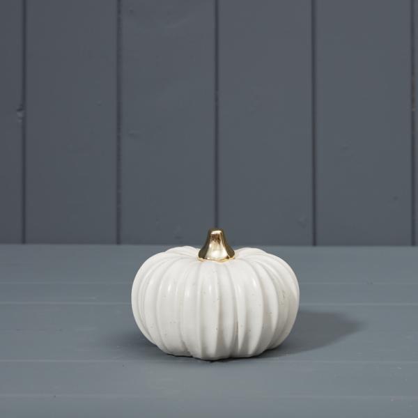 White Ceramic Pumkpin