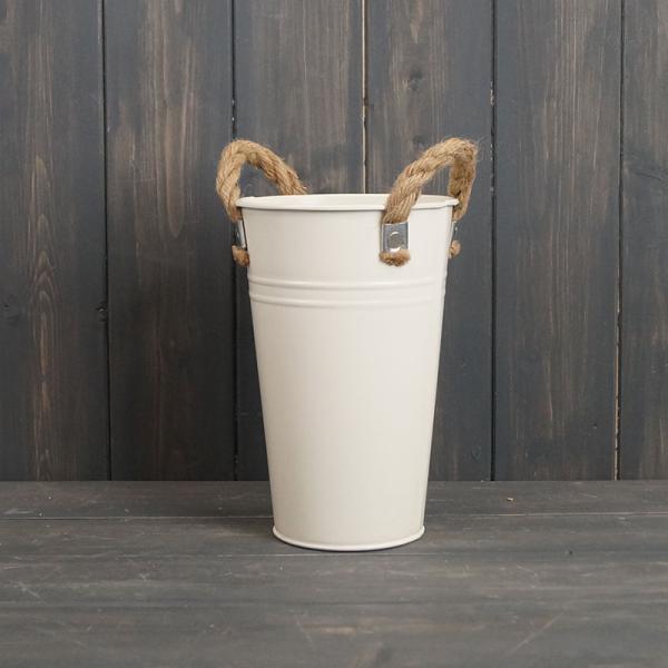 Cream Flower Bucket 20cm