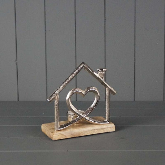 Metal House Tealight L17xW7.5xH17cm