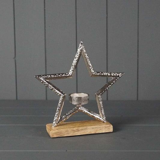 Metal Star Tealight L21.5xW5xH20cmÂ  Weight-220g