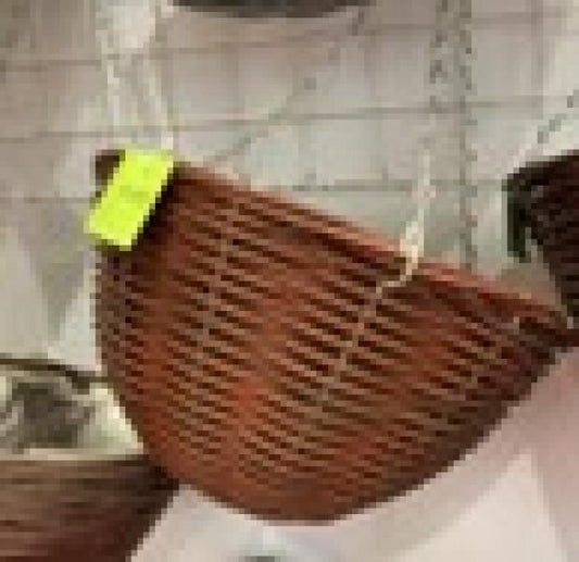 35cm PP Rattan Brown Round Hanging Basket TD35cm H17cm B14cm
