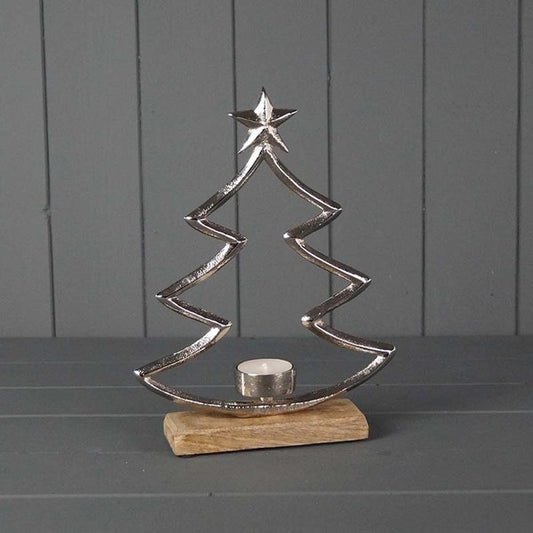Metal Tree Tealight Holder L 19.5xW5xH25.5cm Weight-230g