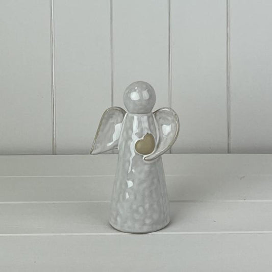 White Ceramic Angel Ornament L10.5xD7xH15.5cm  Weight-254g