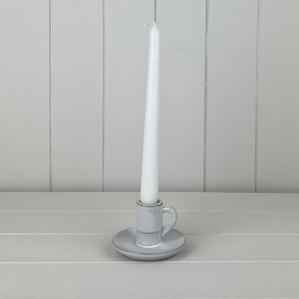 White Ceramic Candle Holder L9xD9xH5.8cm  Weight-191g