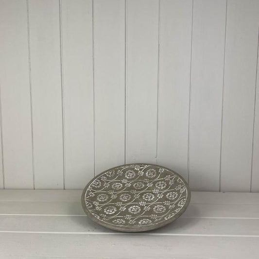 Small Patterned Concrete Plate D25 x H3