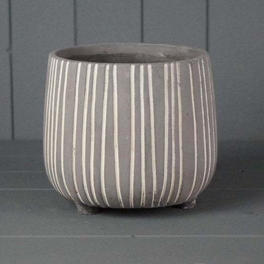 Striped Pot D18.5xH16.5cm