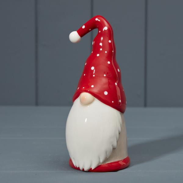 Red and White Ceramic Santa L8.3xD7.8xH17.2cm