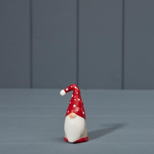 Red and White Ceramic Santa L4xD3.8xH7.5cm