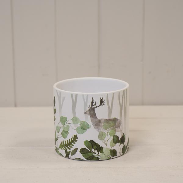 Woodland Stag Pot TD12cm H10.5cm L12cm W12cm Weight-119g