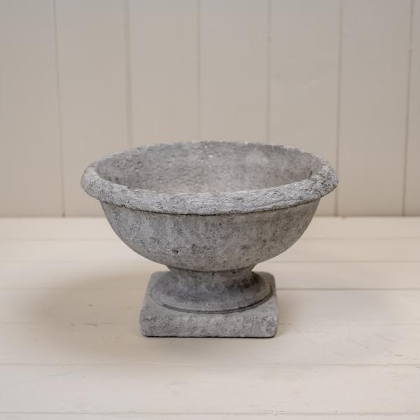 Urn Wash Grey Cement Pot TD23xH14.5cm  Weight-2224g