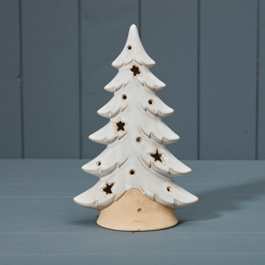 Ceramic Tree Tealight Holder W14xD7xH23cm Weight-390g