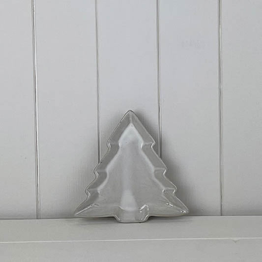Glazed  Ceramic Tree Dish with Textured Detail L21.4xD2.8xH20.6cm Weight-389g