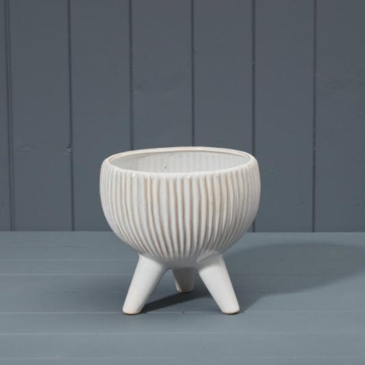 White Ceramic Pot D19 H18cm