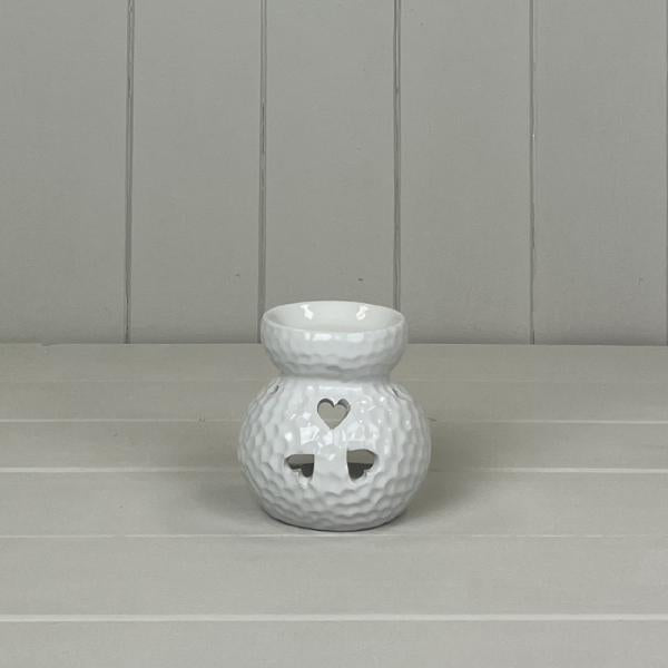 White Heart Oil Burner H9cm W9cm D8cm  Weight-178g