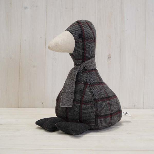 Tartan Duck Doorstop with Scarf (25cm) 13x10x25cm 1.5-2KG