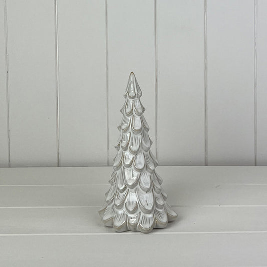 Glazed Ceramic Tree Ornament with Textured Detail L11xD11xH20cm  Weight-414g