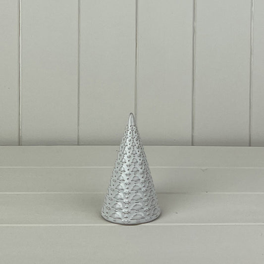 Glazed Ceramic Tree Ornament with Textured Detail L6.5xD6.5xH11cm  Weight-127g