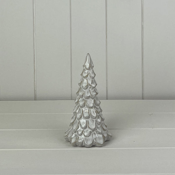 Glazed Ceramic Tree Ornament with Textured Detail L9xD9xH16cm  Weight-252g