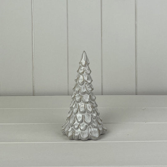 Glazed Ceramic Tree Ornament with Textured Detail L9xD9xH16cm  Weight-252g