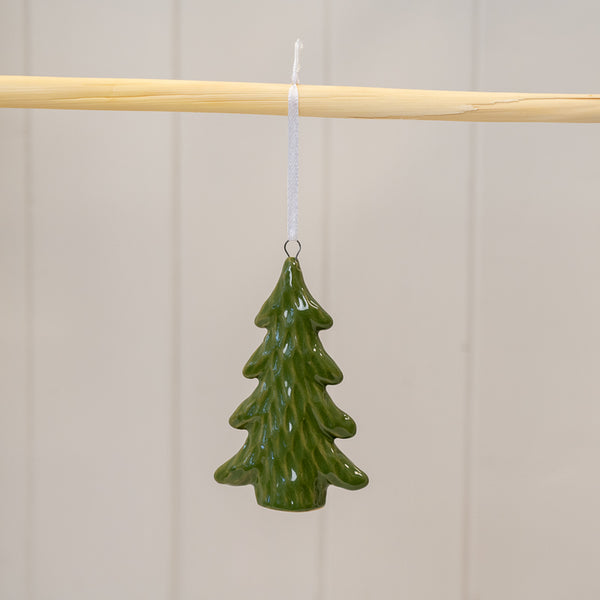 Hanging Green Ceramic Dimpled Tree