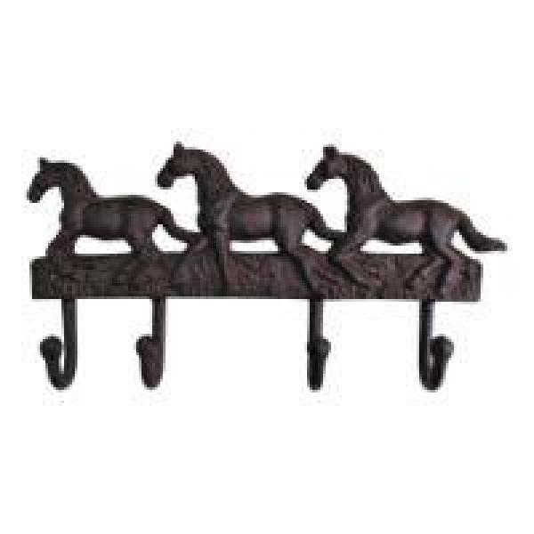 Cast Iron Three Horse Wall Hook