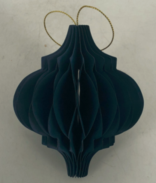 Set of 3 Royal Blue Spinning Top Baubles