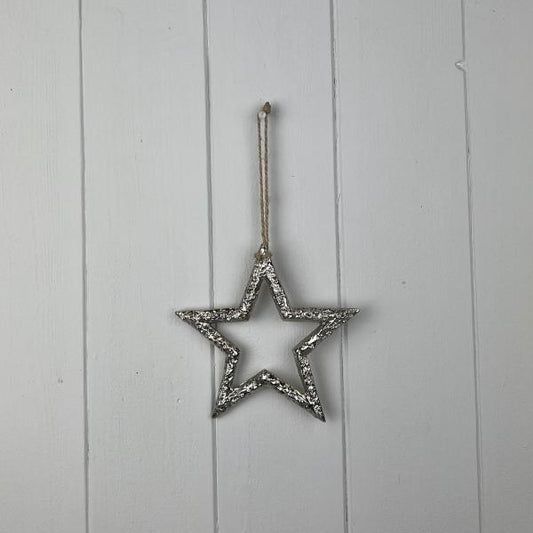 Silver Metal Star 15cm