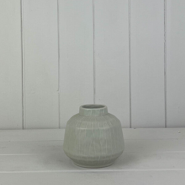 Glazed Pistachio Vase (9.5cm) H9.6cm D11cm