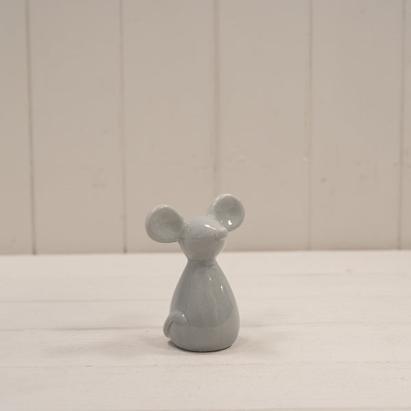 Grey Ceramic Mouse H10.3 XWL7.8 cm