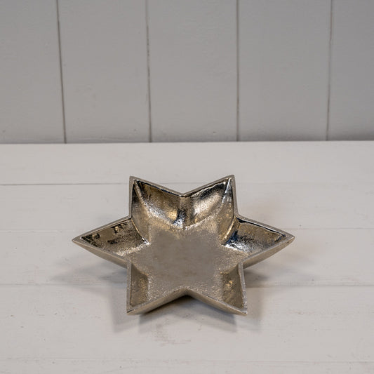 Silver Star Shape Plate 16.5x16.5x2.5cmÂ  Weight-246g
