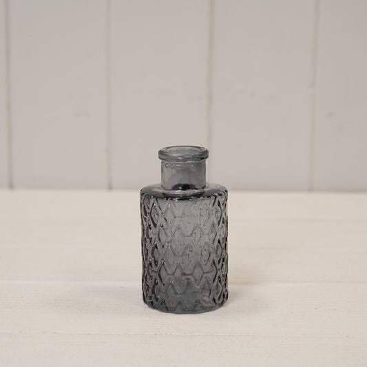 Cool Grey Mini Geometric Glass Bottle