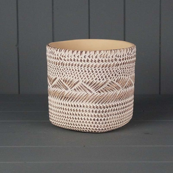 Cement Basket Pot D18xH16cm