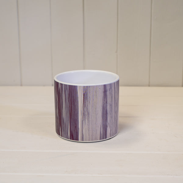 Grey Wood Grain Pot TD12cm H10.5cm L12cm W12cm Weight-119g