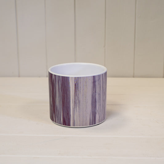 Grey Wood Grain Pot TD12cm H10.5cm L12cm W12cm Weight-119g
