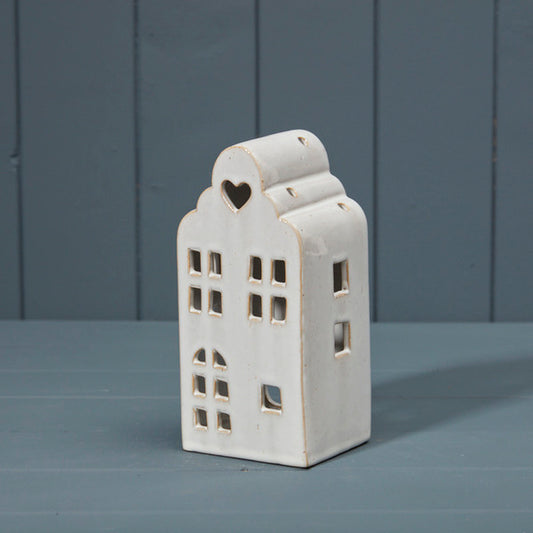 Ceramic House Tealight Holder W8.5xD8xH18cm