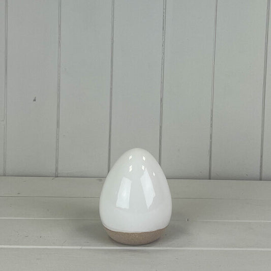 Ceramic White Egg H11.3cm Dia. 9cm  Weight-277g