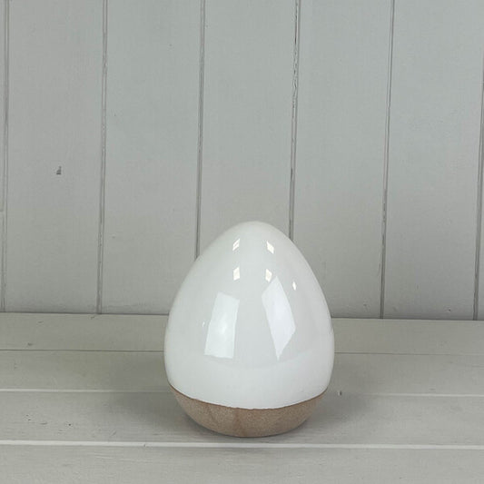 Ceramic White Egg H13.5cm Dia.13.5  Weight-468g