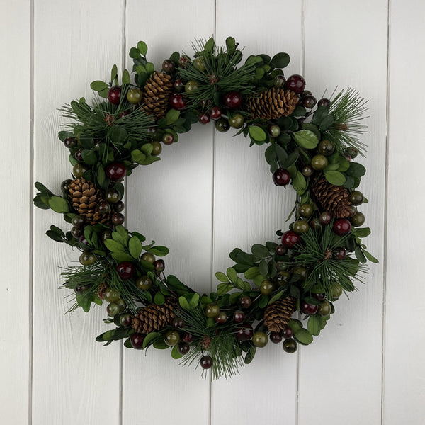 Pinecone and Breey Wreath D27cm