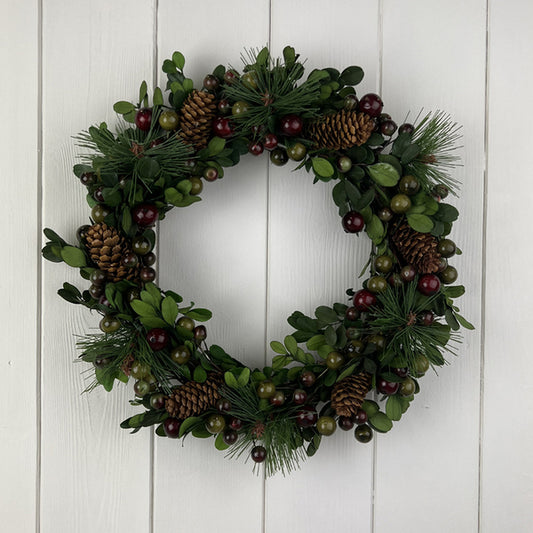 Pinecone and Breey Wreath D27cm