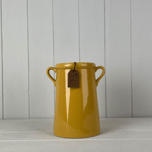Burnt Yellow Vase (18cm)
